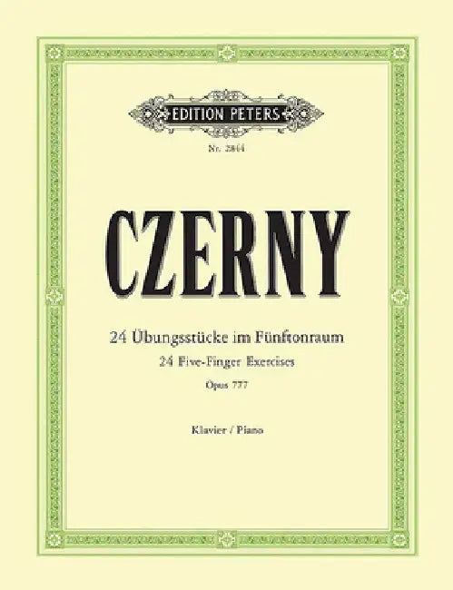 24 Five-Finger Exercises Op. 777 for Piano by Carl Czerny
