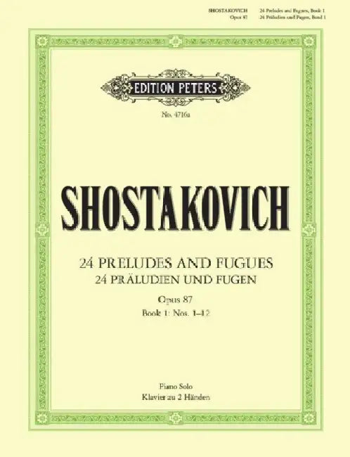 24 Preludes and Fugues Op. 87 for Piano: Sheet by Dmitri Shostakovich