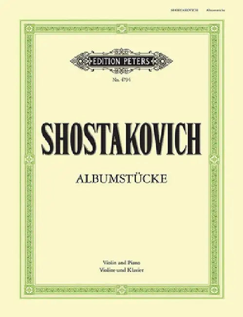 Album Pieces for Violin and Piano by Dmitri Shostakovich