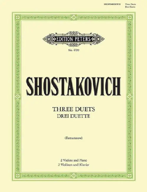 3 Duets Op. 97d for 2 Violins and Piano by Dmitri Shostakovich