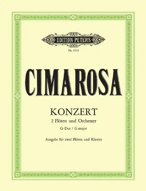 Concerto in G for 2 Flutes & Orchestra