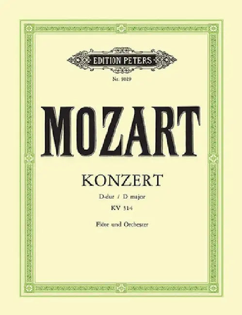 Flute Concerto No. 2 in D K314 (285d) (Edition for Flute and Piano) by Wolfgang Amadeus Mozart