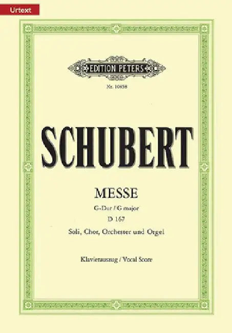 Mass in G D167 (Vocal Score): Urtext by Franz Schubert
