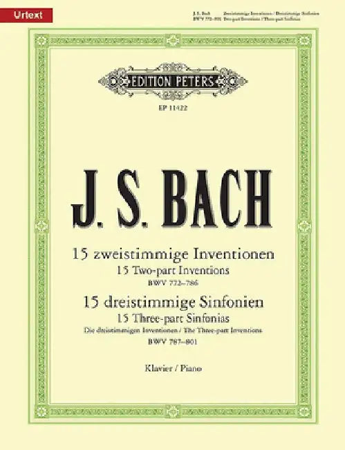 Inventions and Sinfonias Bwv 772-801 for Piano: Sheet by Johann Sebastian Bach