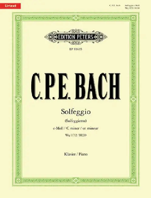 Solfeggio (Solfeggietto): Sheet by Carl Philipp Emanuel Bach