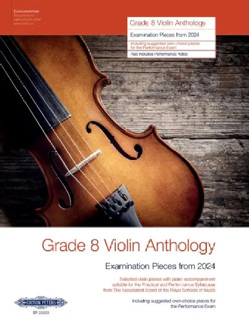 Grade 8 Violin Anthology from 2024 by Johann Sebastian Bach