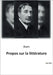 Propos sur la littérature by Alain