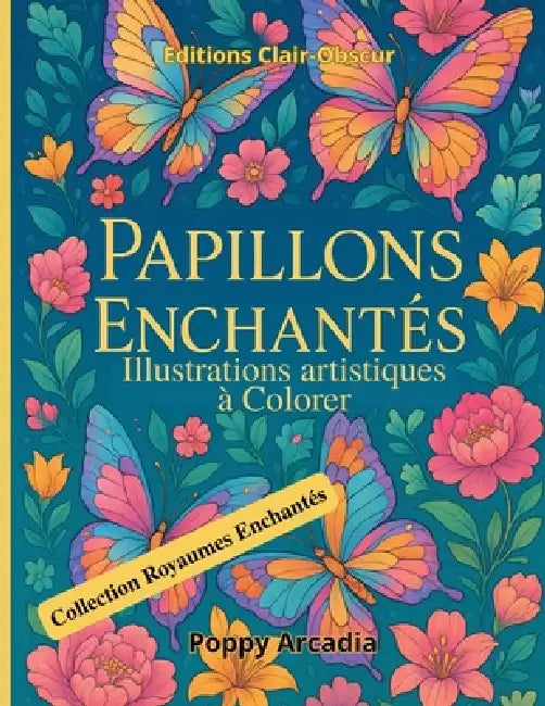 Papillons Enchantés - Illustrations artistiques à Colorer: Un livre d'illustrations créatives pour explorer la couleur et se détendre by Poppy Arcadia