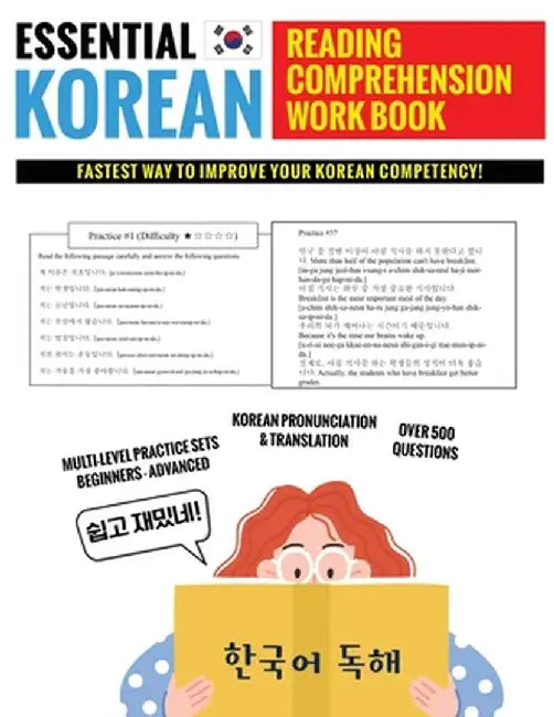 Essential Korean Reading Comprehension Workbook: Multi-Level Practice Sets with Over 500 Questions by Bridge Education