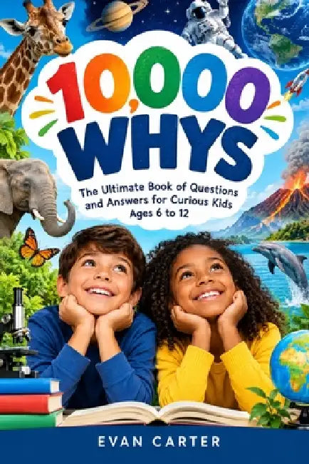 10,000 Whys: The Ultimate Book of Questions and Answers for Curious Kids Ages 6-12: Fun Facts About Animals, Science, Space, Earth, History, Technolog by Evan Carter