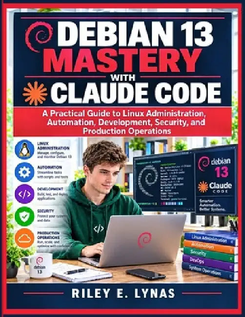 Debian 13 Mastery with Claude Code: A Practical Guide to Linux Administration, Automation, Development, Security, and Production Operations by Riley E. Lynas