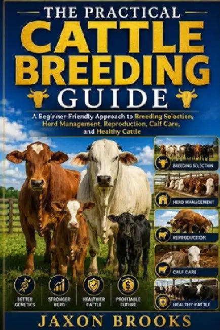 The Practical Cattle Breeding Guide: A Beginner-Friendly Approach to Breeding Selection, Herd Management, Reproduction, Calf Care, and Healthy Cattle by Jaxon Brooks