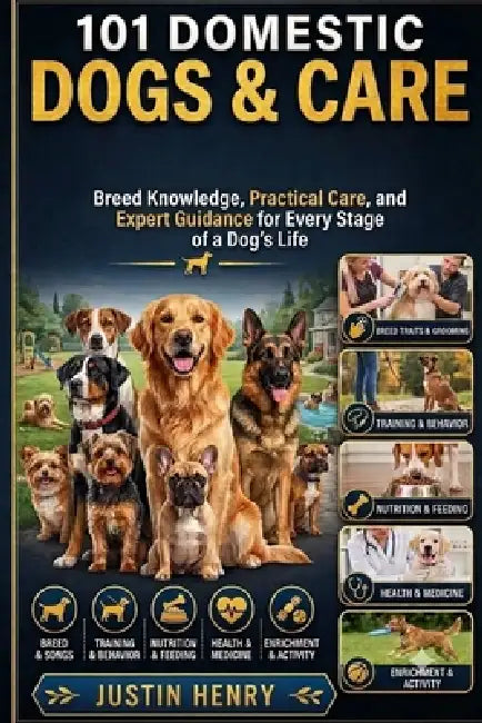 101 Domestic Dogs and Care: Breed Knowledge, Practical Care, and Expert Guidance for Every Stage of a Dog's Life by Justin Henry