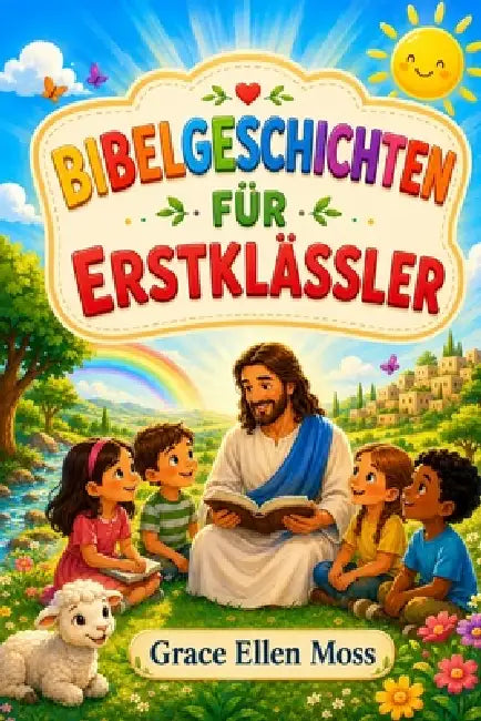 Bibelgeschichten Für Erstklässler: 30 spannende Glaubensgeschichten mit Gesprächsfragen, einfacher Sprache und charakterbildenden Wahrheiten für 6- bi by Grace Ellen Moss