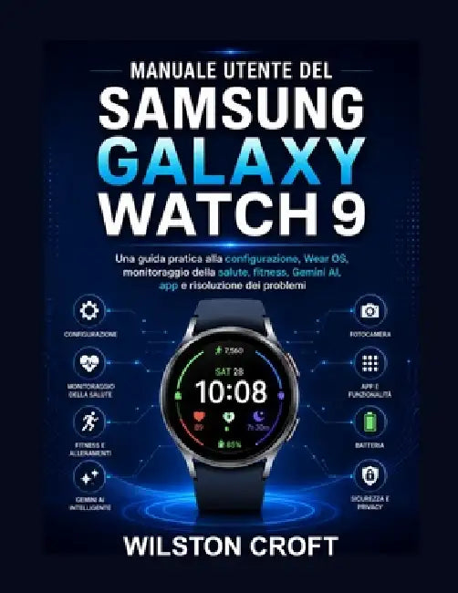 Manuale utente del Samsung Galaxy Watch 9: Una guida pratica alla configurazione, Wear OS, monitoraggio della salute, fitness, Gemini AI, app e risolu by Wilston Croft