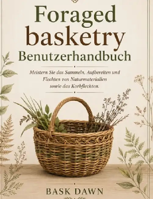 Foraged basketry Benutzerhandbuch: Meistern Sie das Sammeln, Aufbereiten und Flechten von Naturmaterialien sowie das Korbflechten by Bask Dawn