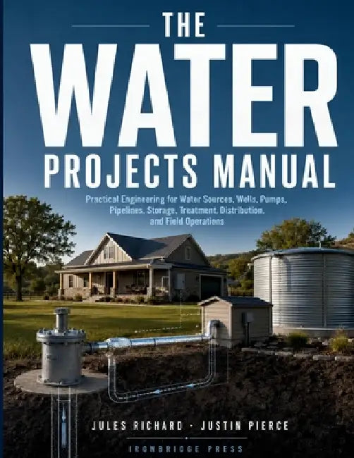 The Water Projects Manual: Practical Engineering for Water Sources, Wells, Pumps, Pipelines, Storage, Treatment, Distribution, and Field Operations by Jules Richard, Justin Pierce, Ironbridge Press