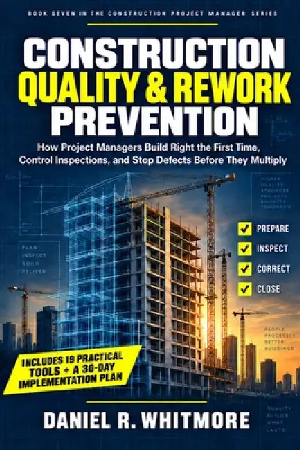 Construction Quality & Rework Prevention: How Project Managers Build Right the First Time, Control Inspections, and Stop Defects Before They Multiply by Daniel R. Whitmore