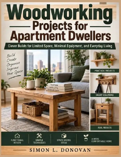 Woodworking Projects for Apartment Dwellers: Clever Builds for Limited Space, Minimal Equipment, and Everyday Living by Simon L. Donovan