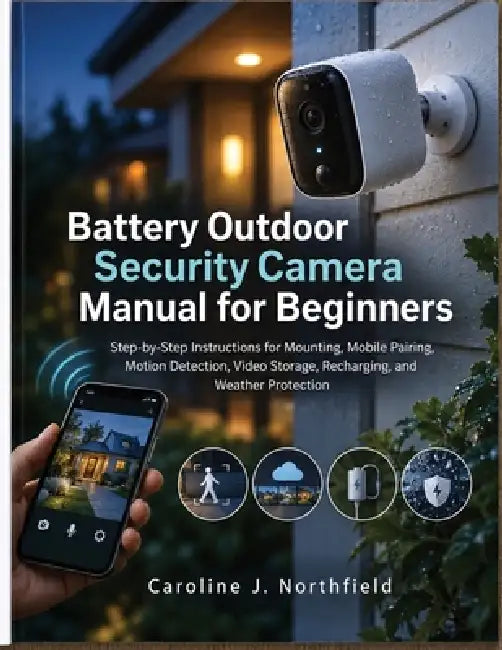 Battery Outdoor Security Camera Manual for Beginners: Step-by-Step Instructions for Mounting, Mobile Pairing, Motion Detection, Video Storage, Recharg by Caroline J. Northfield