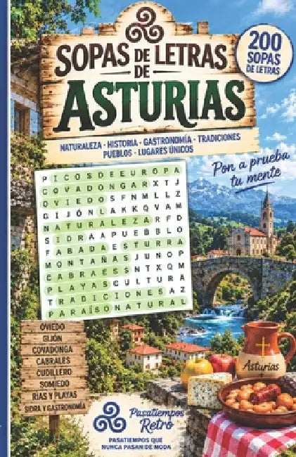 Sopas de Letras de Asturias: 200 Sopas de Letras con Pueblos, Ciudades ...