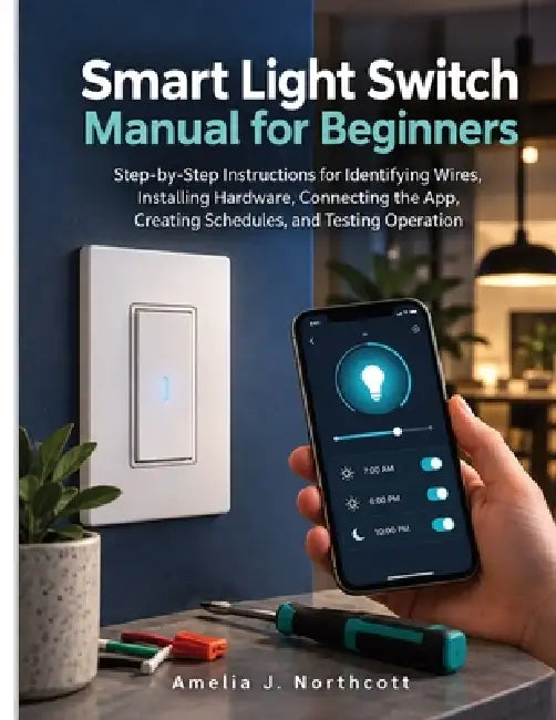 Smart Light Switch Manual for Beginners: Step-by-Step Instructions for Identifying Wires, Installing Hardware, Connecting the App, Creating Schedules, by Amelia J. Northcott