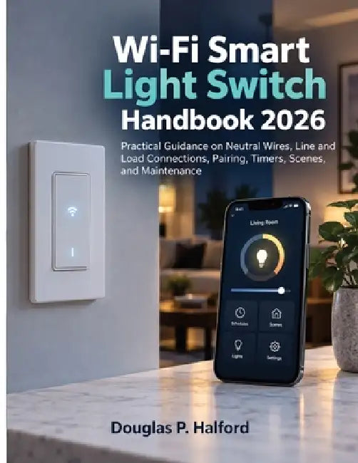Wi-Fi Smart Light Switch Handbook 2026: Practical Guidance on Neutral Wires, Line and Load Connections, Pairing, Timers, Scenes, and Maintenance by Douglas P. Halford