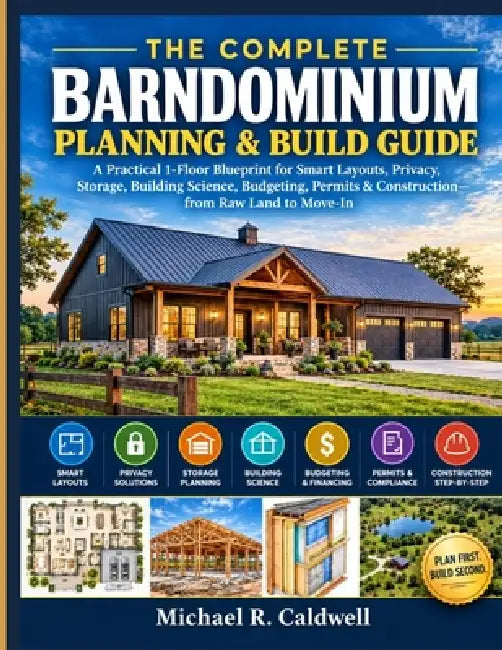 The Complete Barndominium Planning & Build Guide: A Practical 1-Floor Blueprint for Smart Layouts, Privacy, Storage, Building Science, Budgeting, Perm by Michael R. Caldwell