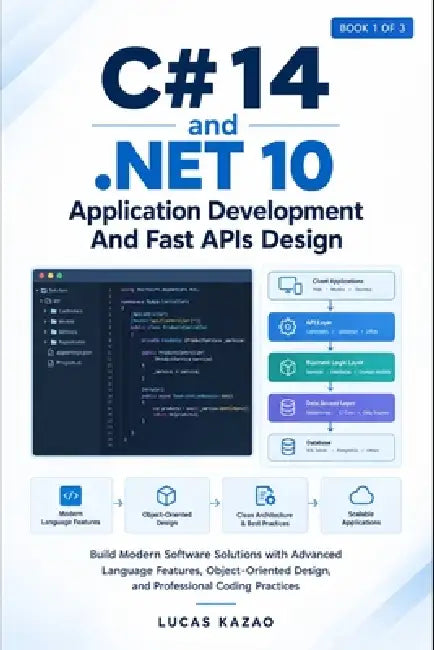 C# 14 and .NET 10 Application Development And Fast APIs Design: Build Modern Software Solutions with Advanced Language Features, Object-Oriented Desig by Lucas Kazao