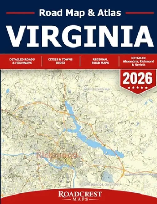 Virginia Road Map - Virginia Road Atlas - Detailed State Map of Virginia (Roadcrest Maps) by Roadcrest Maps