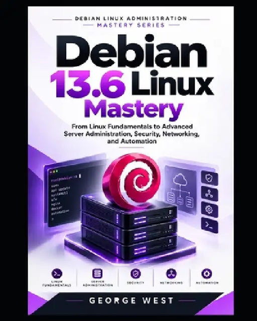 Debian 13.6 Linux Mastery: From Linux Fundamentals to Advanced Server Administration, Security, Networking, and Automation by George West
