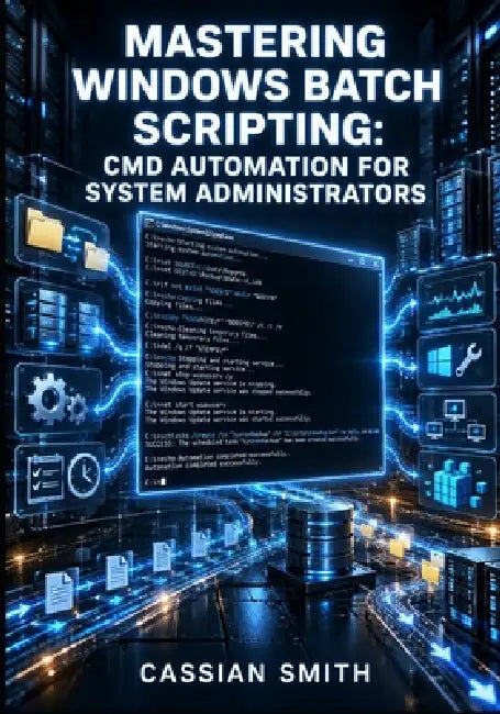 Mastering Windows Batch Scripting: CMD AUTOMATION FOR SYSTEM ADMINISTRATORS: Variables, Loops, IF/ELSE Logic, Error Handling, File Operations, and Tas by Cassian Smith