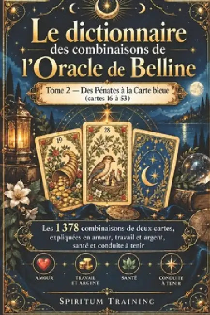 Le dictionnaire des combinaisons de l'Oracle de Belline: Tome 2 - Des Pénates à la Carte bleue (cartes 16 à 53): Les 1 378 combinaisons de deux cartes by Spiritum Training