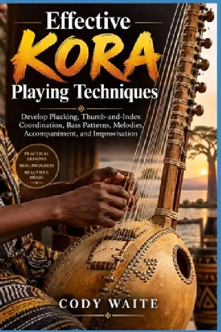 Effective Kora Playing Techniques: Develop Plucking, Thumb-and-Index Coordination, Bass Patterns, Melodies, Accompaniment, and Improvisation by Cody Waite