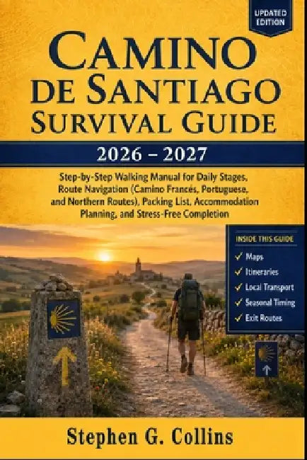 Camino De Santiago 2026-2027 Survival Guide: Step-by-Step Walking Manual for Daily Stages, Route Navigation (Camino Francés, Portuguese, and Northern by Stephen G. Collins