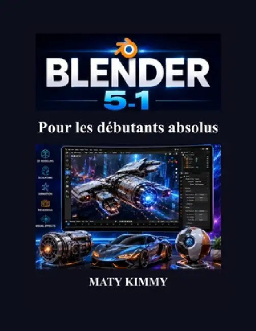 Blender 5.1 Pour les débutants absolus: Guide étape par étape de la modélisation 3D, de l'animation, de la sculpture, du rendu et des effets visuels by Maty Kimmy
