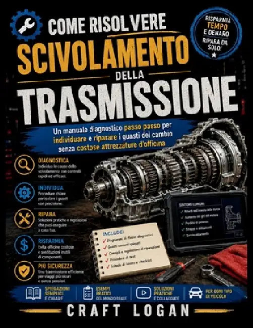 Come risolvere Scivolamento della trasmissione: Un manuale diagnostico passo passo per individuare e riparare i guasti del cambio senza costose attrez by Craft Logan, Glan Tafy