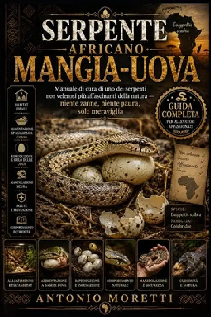 Serpente Africano Mangia-Uova: Manuale di cura di uno dei serpenti non velenosi più affascinanti della natura - niente zanne, niente paura, solo merav by Antonio Moretti