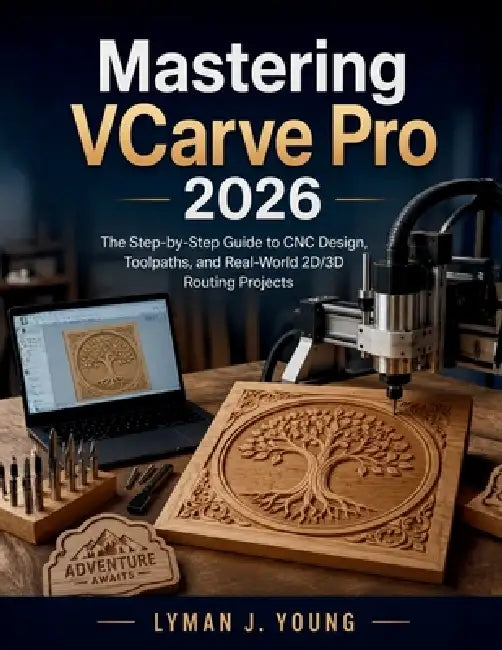 Mastering VCarve Pro 2026: The Step-by-Step Guide to CNC Design, Toolpaths, and Real-World 2D/3D Routing Projects by Lyman J. Young