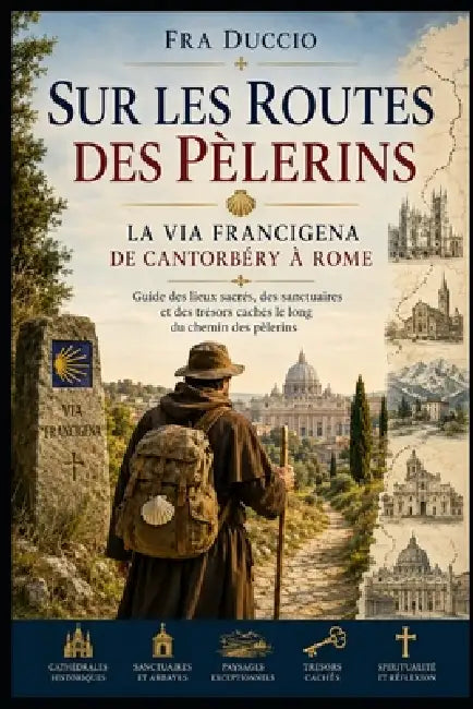 Sur les Routes des Pèlerins La Via Francigena de Cantorbéry à Rome: Guide des lieux sacrés, des sanctuaires et des trésors cachés le long du chemin de by Fra Duccio