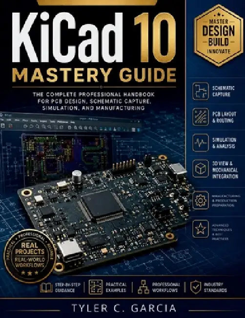 KiCad 10 Mastery Guide: The Complete Professional Handbook for PCB Design, Schematic Capture, Simulation, and Manufacturing by Tyler C. Garcia