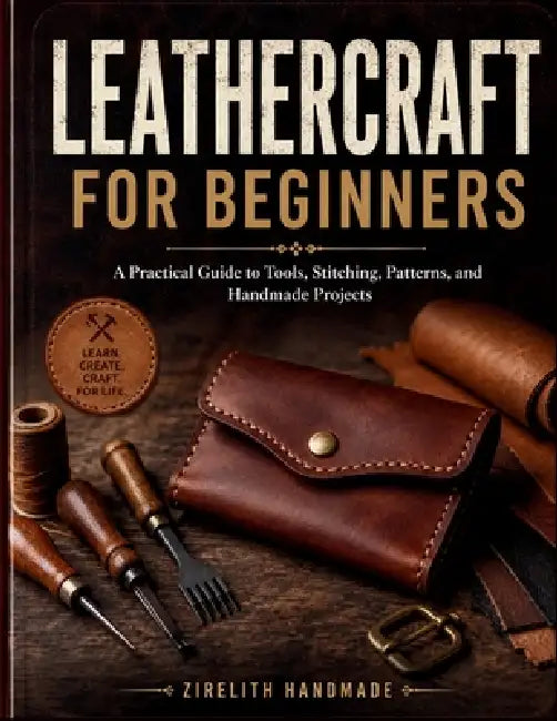Leathercraft for Beginners: A Practical Guide to Tools, Stitching, Patterns, and Handmade Projects by Zirelith Handmade