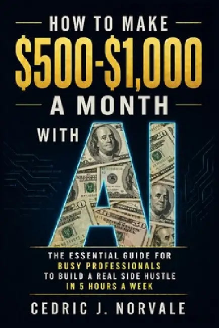 How To Make $500-$1,000 A Month With A.I.: The Essential Guide for Busy Professionals to Build a Real Side Hustle In 5 Hours a Week by Cedric J. Norvale