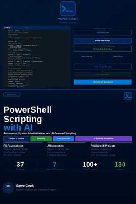PowerShell Scripting with AI: A Complete Beginner's Guide to Automation, System Administration, and AI-Powered Scripting by Steve Cook