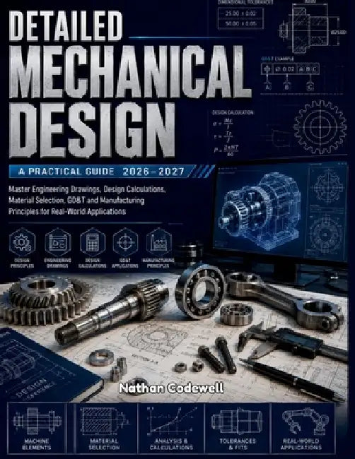 Detailed Mechanical Design: A Practical Guide: Master Engineering Drawings, Design Calculations, Material Selection, GD&T and Manufacturing Principles by Nathan Codewell