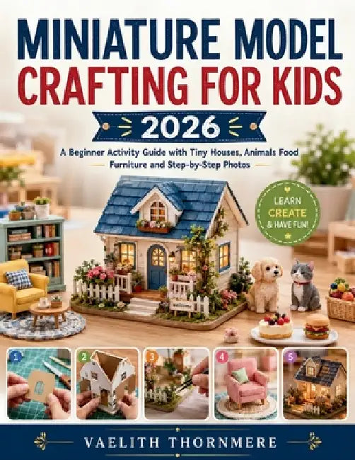 Miniature Model Crafting for Kids 2026: A Beginner Activity Guide with Tiny Houses, Animals Food Furniture and Step-by-Step Photos by Vaelith Thornmere