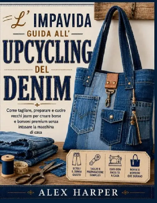 L'impavida guida all'upcycling del denim: Come tagliare, preparare e cucire vecchi jeans per creare borse e borsoni premium senza intasare la macchina by Alex Harper, Jeffrey Suitman
