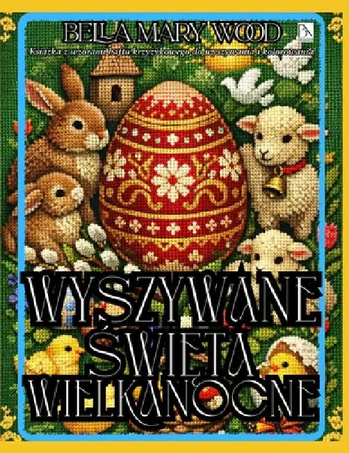 Wyszywane Święta Wielkanocne: Książka z wzorami haftu krzyżykowego do wyszywania i kolorowania by Bella Mary Wood
