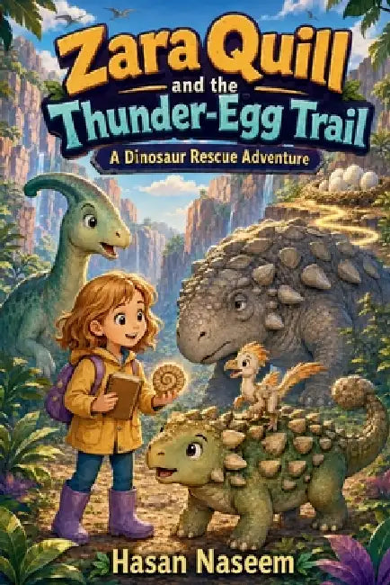 Zara Quill and the Thunder-Egg Trail: A Dinosaur Rescue Adventure About Courage, Curiosity, and Teamwork by Hasan Naseem