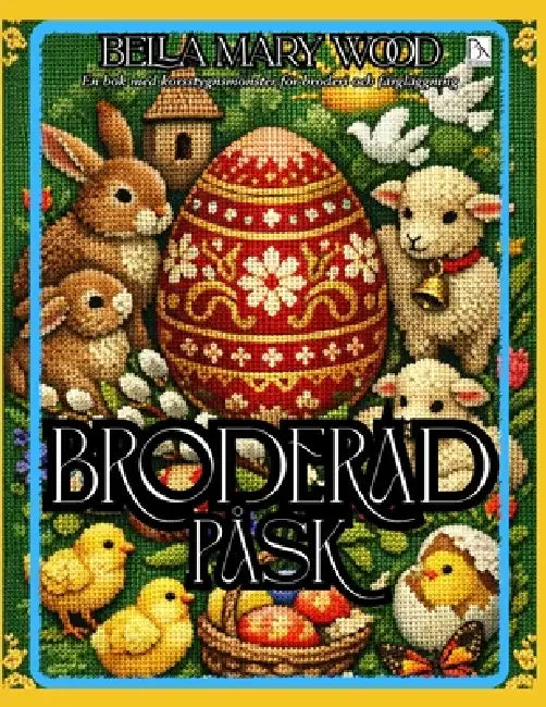 Broderad Påsk: En bok med korsstygnsmönster för broderi och färgläggning by Bella Mary Wood